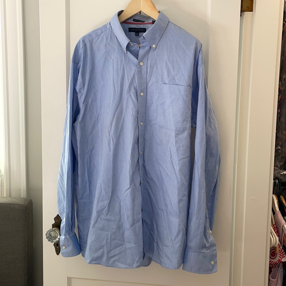 Blue Tommy Hilfiger dress shirt